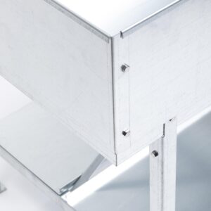 Balkongbädd liten från Grohus. Närbild på utsidan.