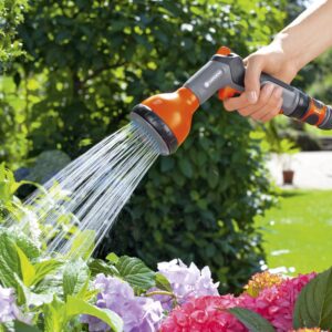 Gardena sprinklerpistol när den används
