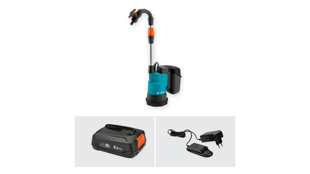 Gardena - Pump för regnvattentunna 2000/2 18V P4A Set (2,5Ah batteri + standardladdare