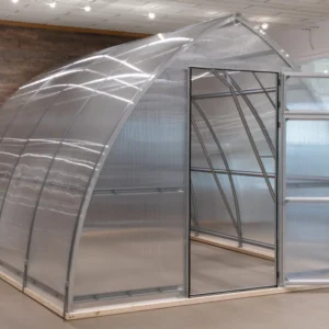 Tor 300x utifrån med öppen dörr i vårt showroom i Gällstad