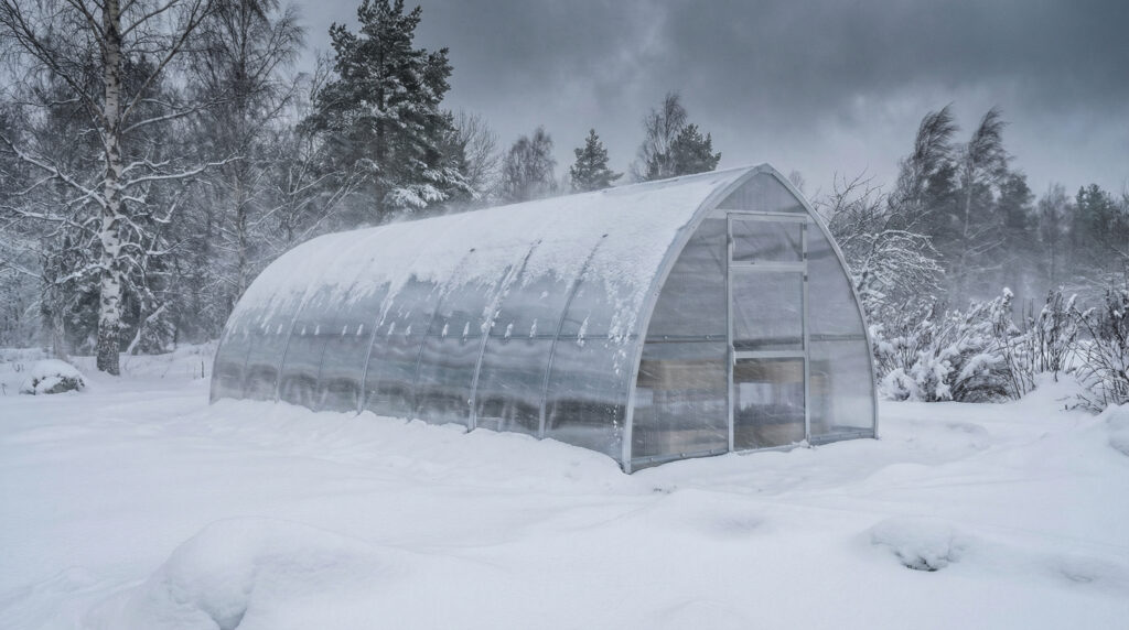 Tor 300x, tunnelväxthus under snöstorm