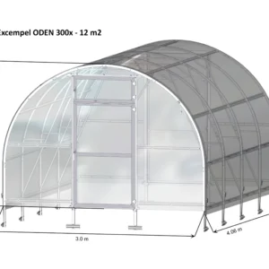 Tunnelväxthus Oden 300x mått